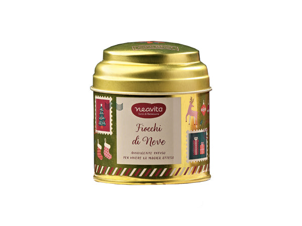 FIOCCHI DI NEVE - MINI TIN DI NATALE ORO - NEAVITA