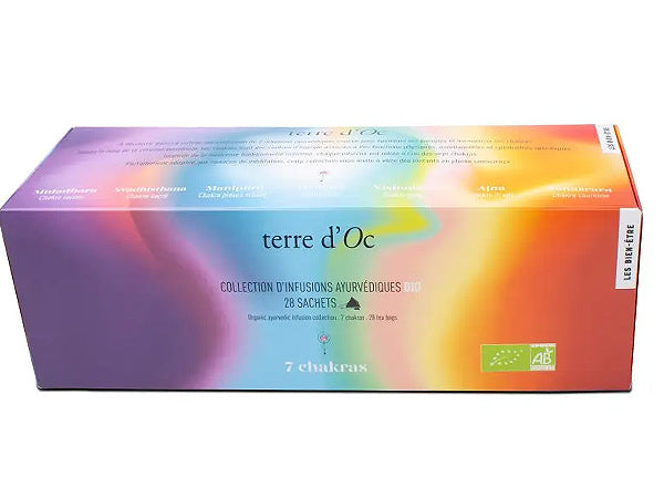 COFANETTO 7 CHAKRA BIO - COLLECTION D'INFUSION AYURÉDIQUES - TERRE D'OC