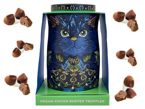 LATTINA DI TARTUFI VEGANI CON FAVE DI CACAO - MIDNIGHT PRINCE BLUE - MONTY BAJANGLES