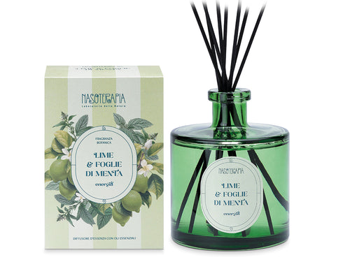 LIME & FOGLIE DI MENTA - DIFFUSORE PER AMBIENTI 500ML - NASOTERAPIA