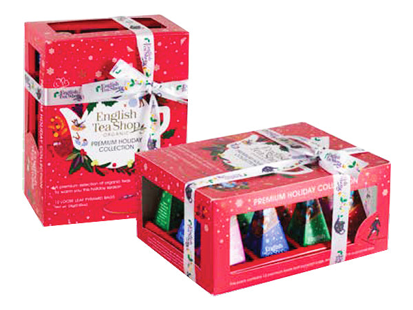 ECO BOX BIO "RED CHRISTMAS PYRAMIDS COLLECTION" - ENGLISH TEA SHOP